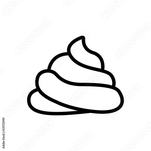 a big pile of shit icon vector. a big pile of shit sign. isolated contour symbol illustration