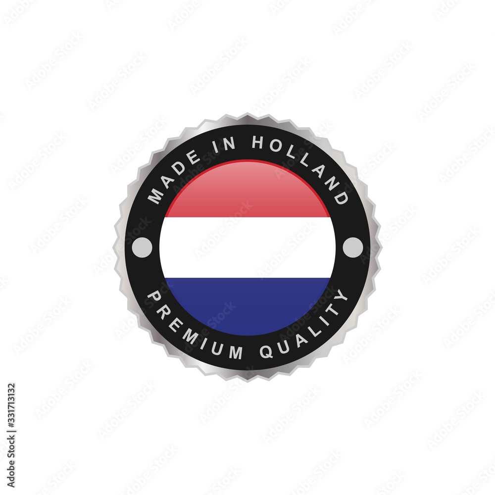 Made in Holland Labels Vector Illustration Template Design Made in Holland Labels Vector Illustration Template Design