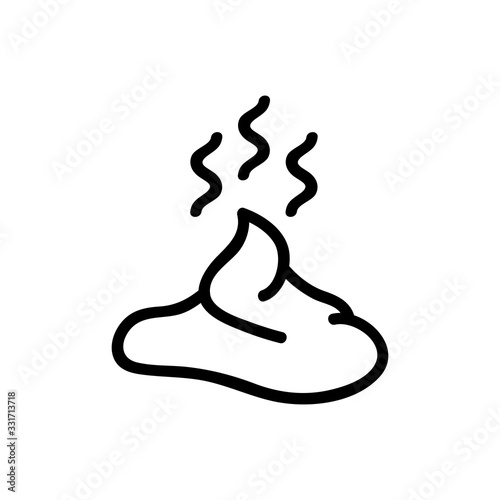 smelly shit icon vector. smelly shit sign. isolated contour symbol illustration