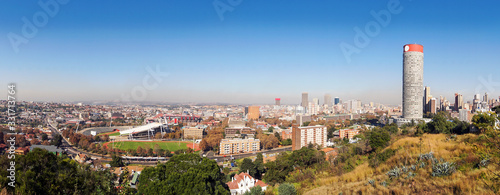 Panoramic view of Johannesburg, South Africa photo