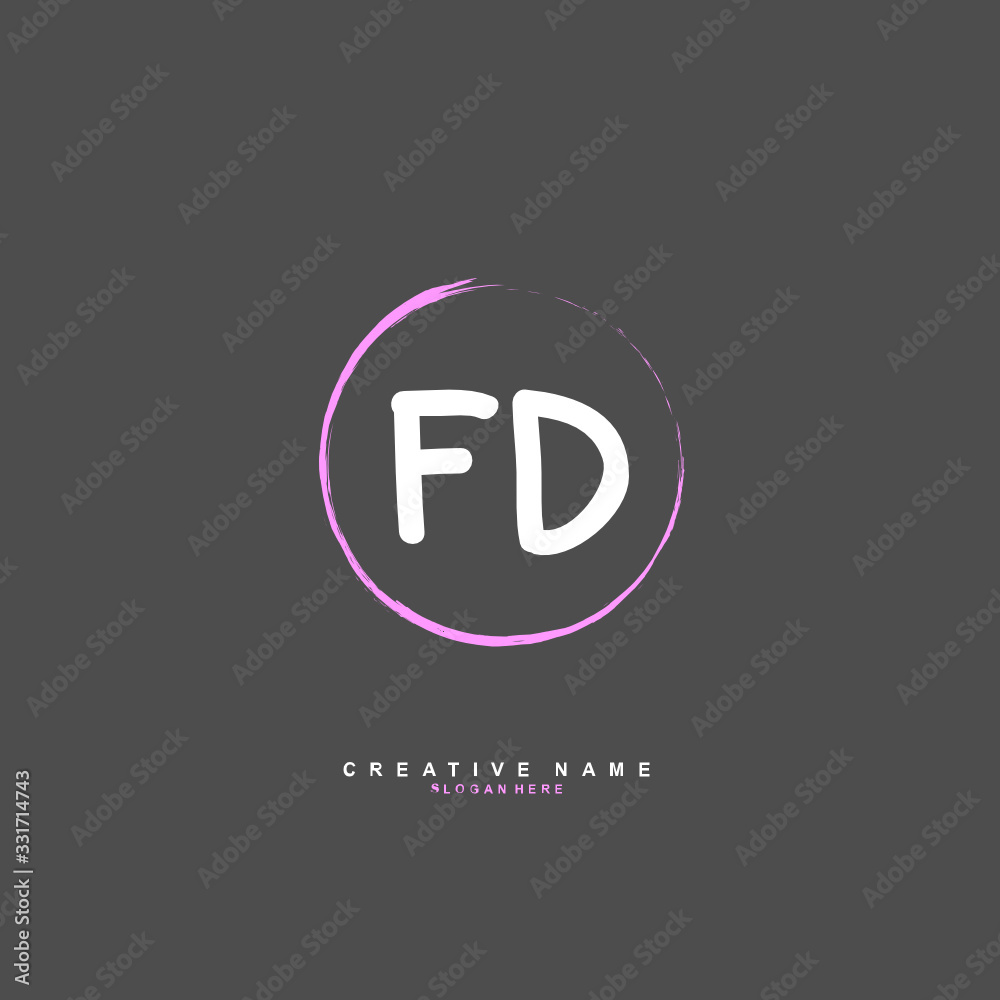 F D FD Initial logo template vector. Letter logo concept F D FD Initial logo template vector. Letter logo concept