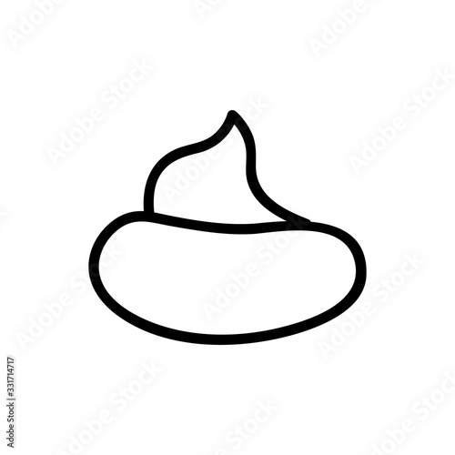 shit dog icon vector. shit dog sign. isolated contour symbol illustration