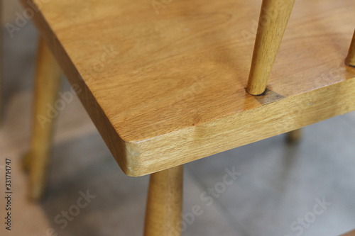 Close up wooden furniture, Solid wood Chair, Furniture detail for interior, vintage style