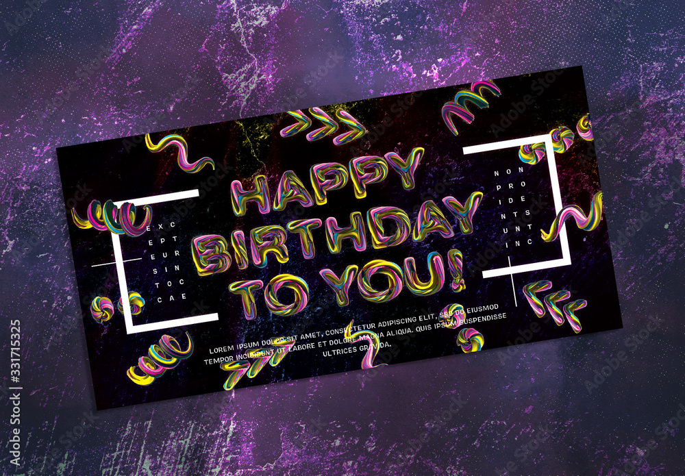 34 Templates Photoshop Indesign Et Illustrator Appropries Sur Le Theme Bon Anniversaire Adobe Stock