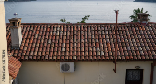 Scenic sea view opening from the roof of the house © Artem