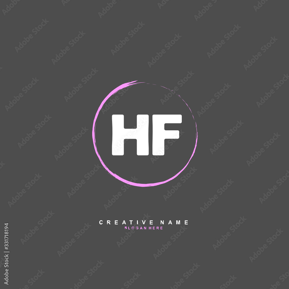 H F HF Initial logo template vector. Letter logo concept H F HF Initial logo template vector. Letter logo concept