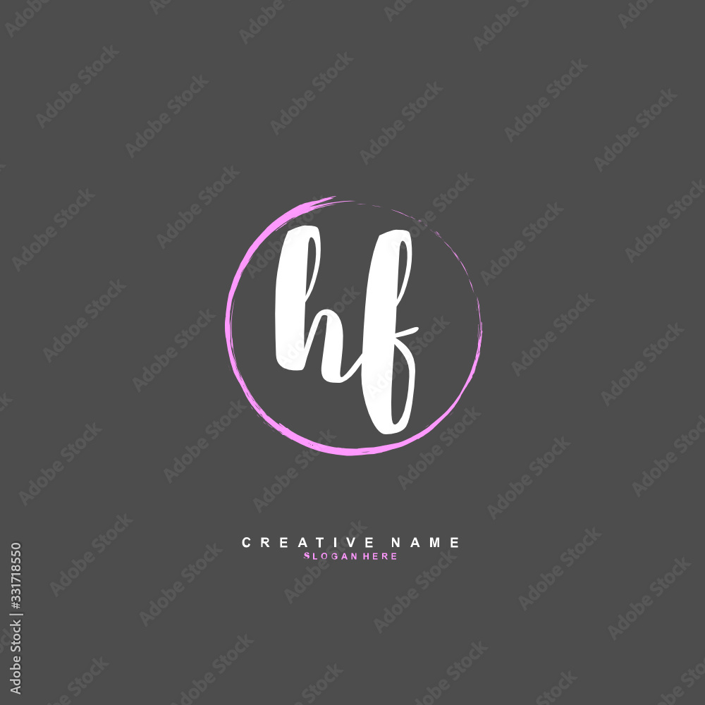 H F HF Initial logo template vector. Letter logo concept H F HF Initial logo template vector. Letter logo concept