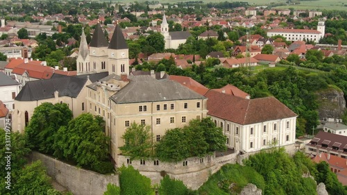 Castle of Veszprem with cloudy sky