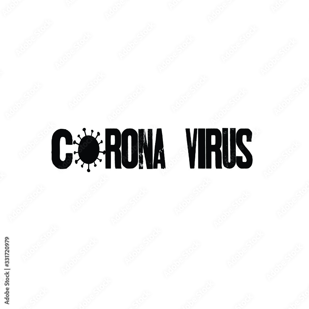 Corona Virus 2020. Wuhan virus disease, virus infections prevention methods Corona Virus Logo Symbol