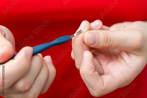 cuticle removal close-up