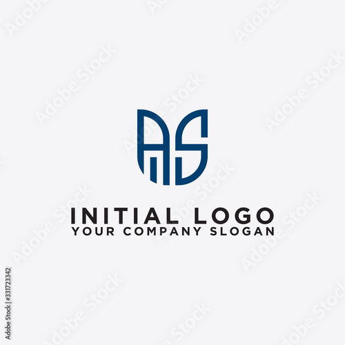 Inspiring logo design Set, for companies from the initial letters of the AS logo icon. -Vectors