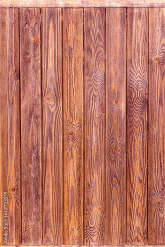 Walnut wood plank, vertical frame.
