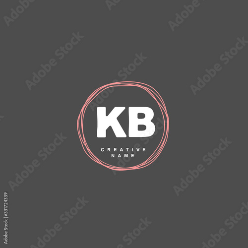 K B KB Initial logo template vector. Letter logo concept