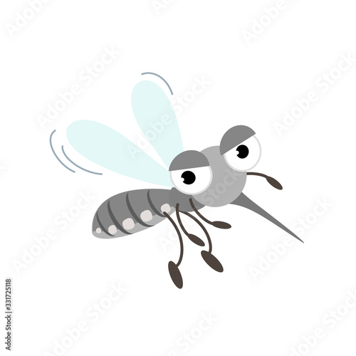 Cartoon Cute Mosquito Vector