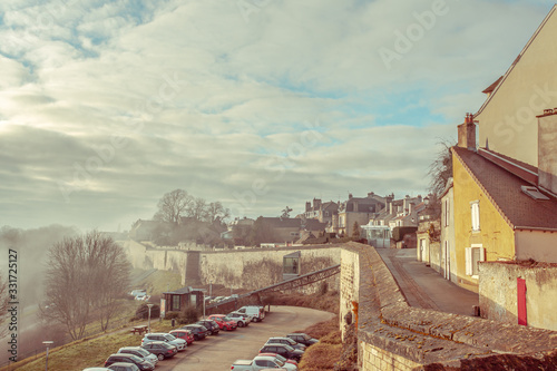 Historic  City wall promenade of Langres France photo