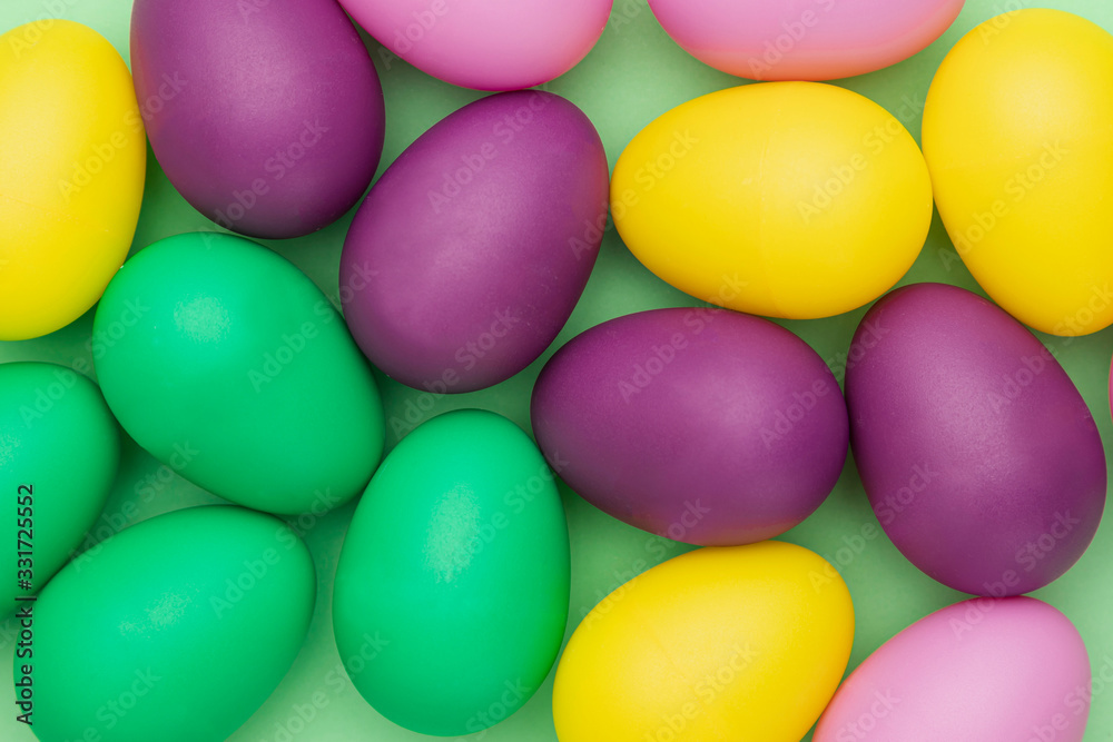 Close-up colored easter egg collection Close-up colored easter egg collection