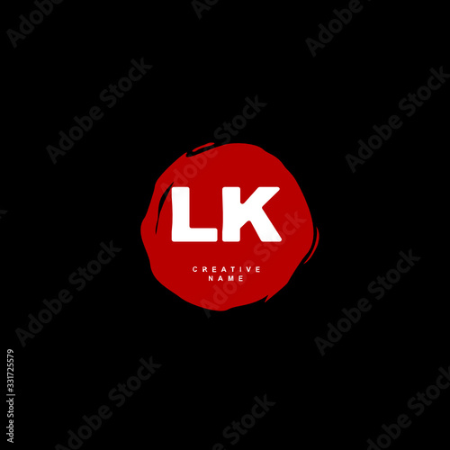 L K LK Initial logo template vector. Letter logo concept