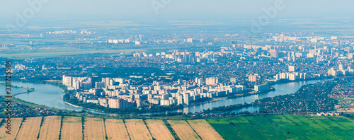 City Krasnodar and Kuban river, Russia photo