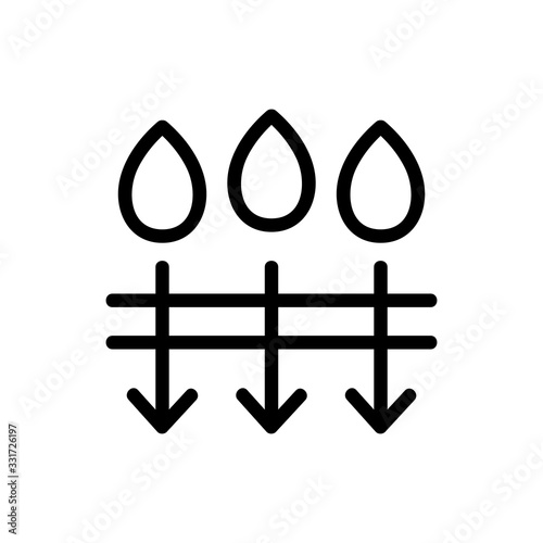 the penetration of moisture icon vector. the penetration of moisture sign. isolated contour symbol illustration