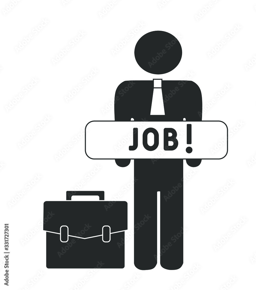 Unemployed man icon. Simple design. Linear unemployed icon from Insurance outline collection. Thin line unemployed icon isolated on white background. unemployed trendy illustration Unemployed man icon. Simple design. Linear unemployed icon from Insurance outline collection. Thin line unemployed icon isolated on white background. unemployed trendy illustration