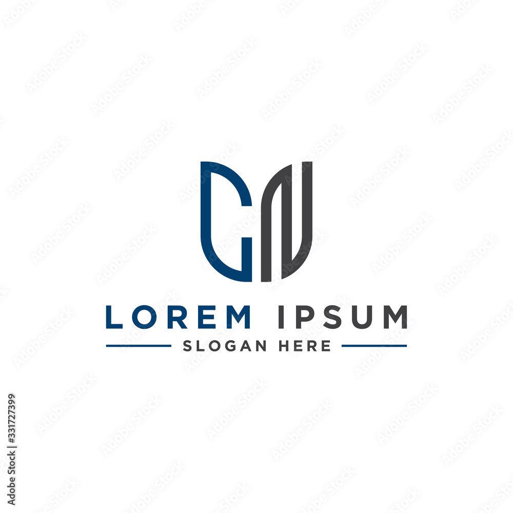 Inspiring logo design Set, for companies from the initial letters of the CN logo icon. -Vectors Inspiring logo design Set, for companies from the initial letters of the CN logo icon. -Vectors