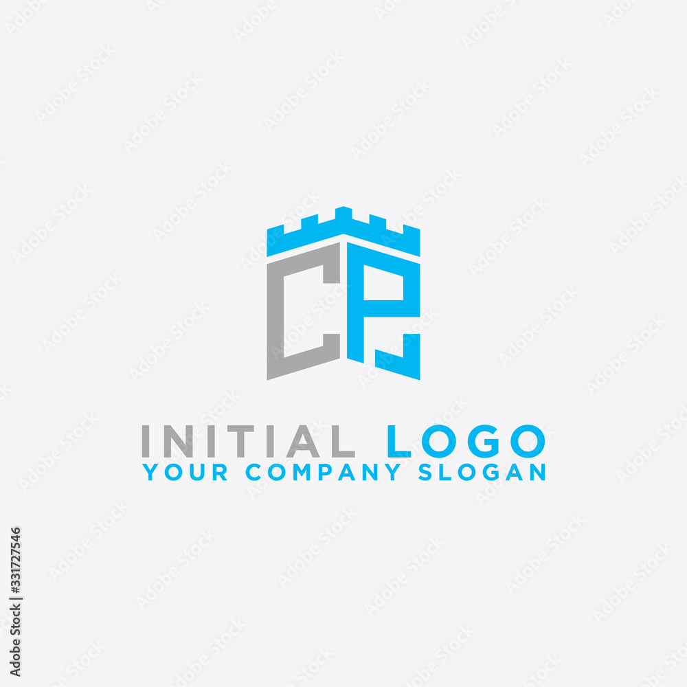 Inspiring logo design Set, for companies from the initial letters of the CP logo icon. -Vectors