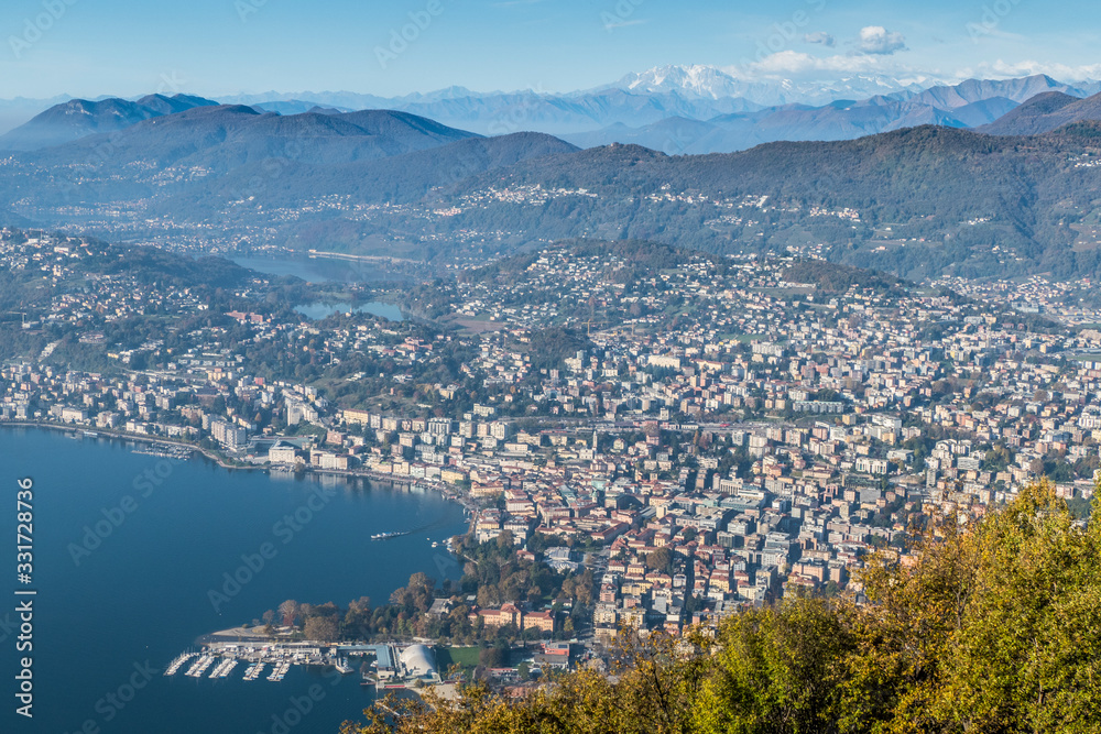 aerial view of Lugano