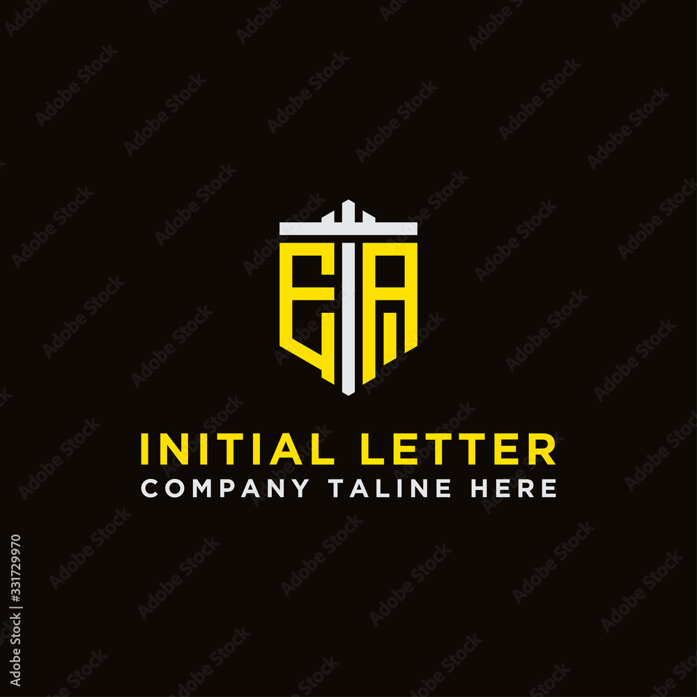 Inspiring logo design Set, for companies from the initial letters of the EA logo icon. -Vectors