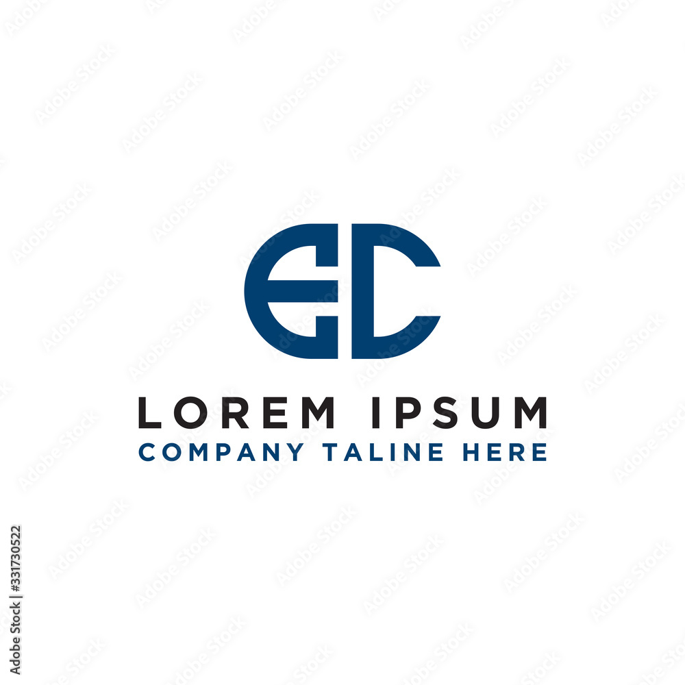 Inspiring logo design Set, for companies from the initial letters of the EC logo icon. -Vectors