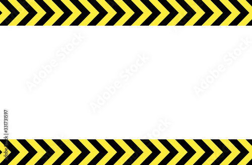 Black and yellow line striped background. Caution tape