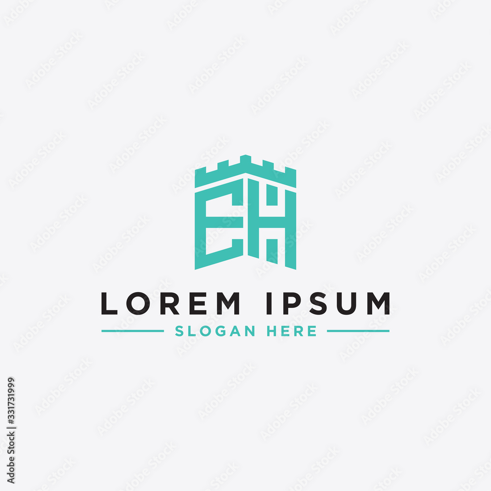 Inspiring logo design Set, for companies from the initial letters of the EH logo icon. -Vectors Inspiring logo design Set, for companies from the initial letters of the EH logo icon. -Vectors