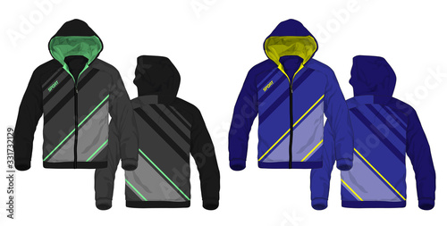 Vector illustration of sport hoodie jacket stock illustration	