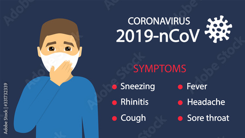 Coronavirus 2019-nCoV. Symptoms coronavirus. Dangerous virus, pandemic.