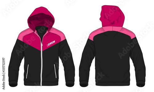 Vector illustration of sport hoodie jacket stock illustration	