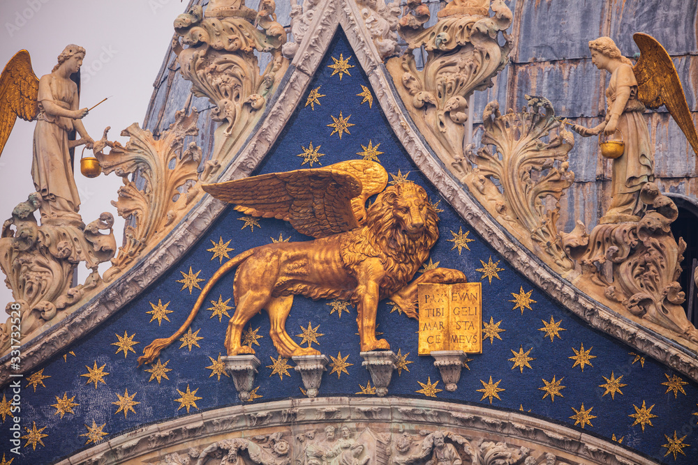 Detail of Saint Mark's Basilica, Venice, Italy