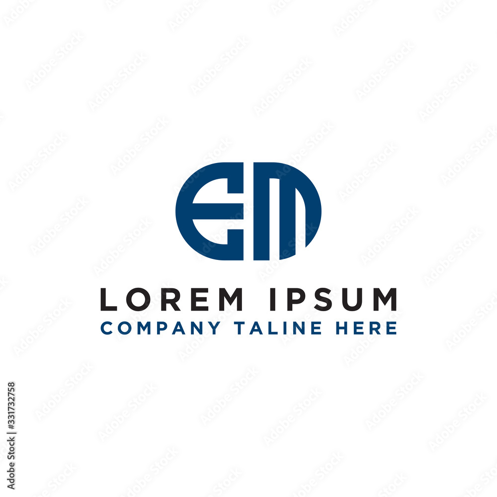 Inspiring logo design Set, for companies from the initial letters of the EM logo icon. -Vectors
