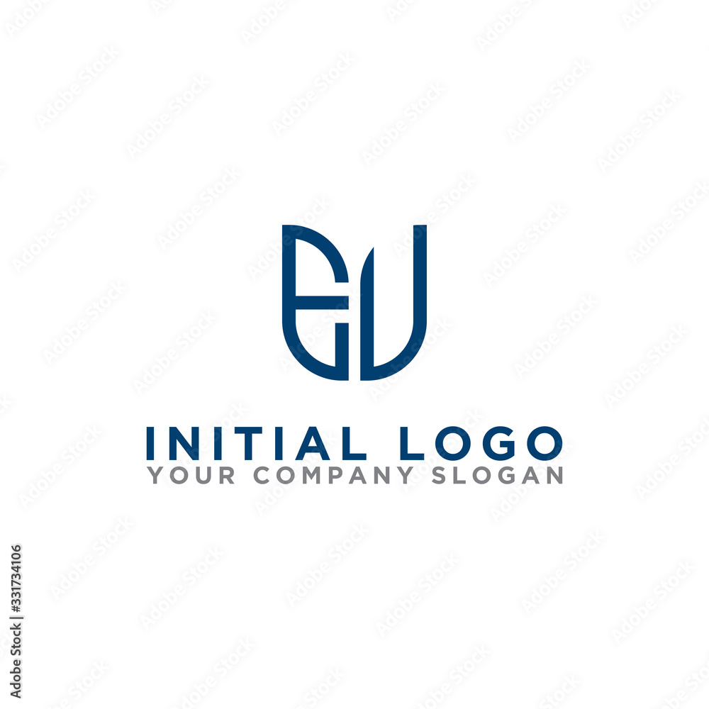 Inspiring logo design Set, for companies from the initial letters of the EV logo icon. -Vectors