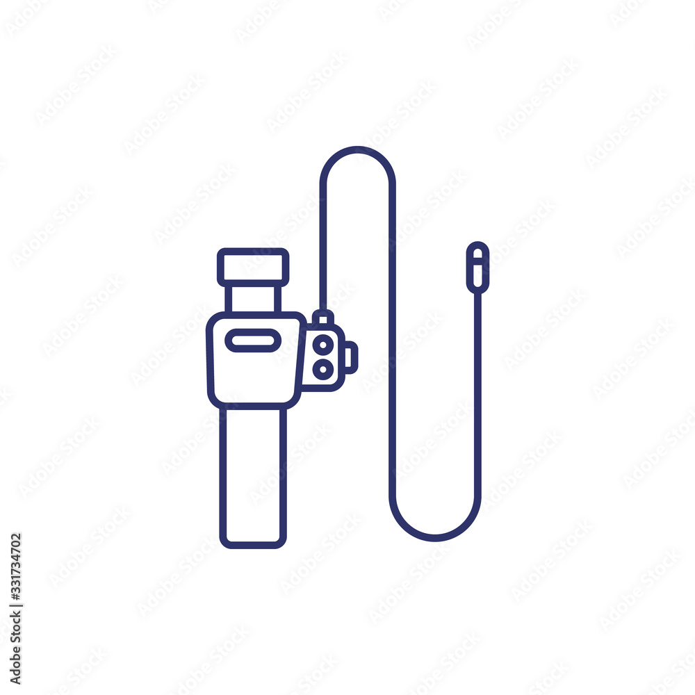 Vecteur Stock endoscope, colonoscopy tool line icon | Adobe Stock