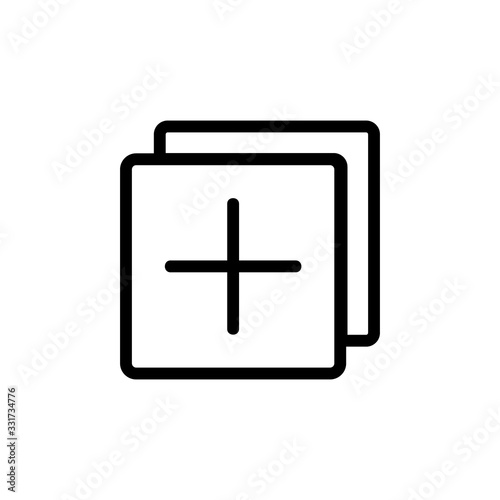 a new layer to add icon vector. a new layer to add sign. isolated contour symbol illustration