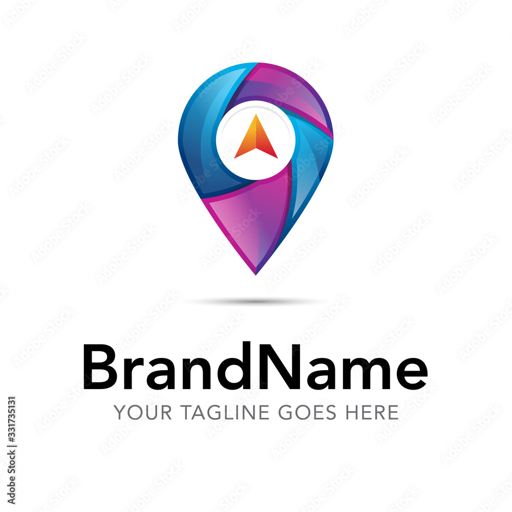 pin location logo icon vector template Stock Vector | Adobe Stock