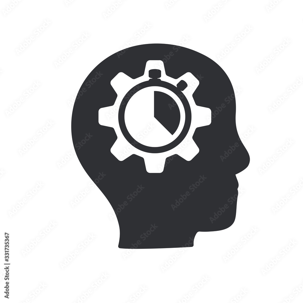 Head and speedometer design, growth mindset, potential development, fast self improvement, soft skills training, boost efficiency, fast decision making, vector icon Head and speedometer design, growth mindset, potential development, fast self improvement, soft skills training, boost efficiency, fast decision making, vector icon