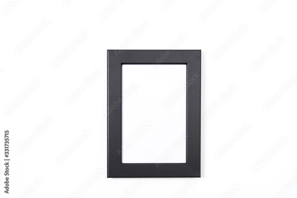 black photo frame on white background black photo frame on white background
