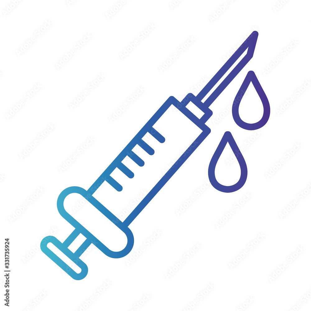 injection medical, gradient line style icon vector illustration design injection medical, gradient line style icon vector illustration design