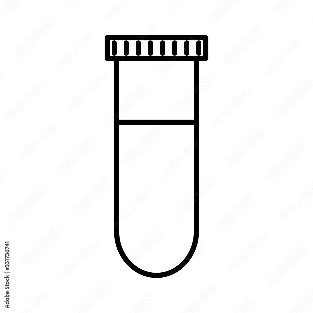 Isolated chemistry bottle line style icon vector design