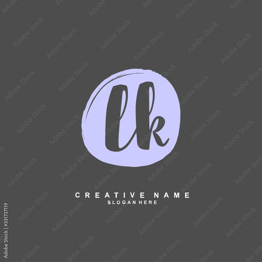 Obraz premium L K LK Initial logo template vector. Letter logo concept