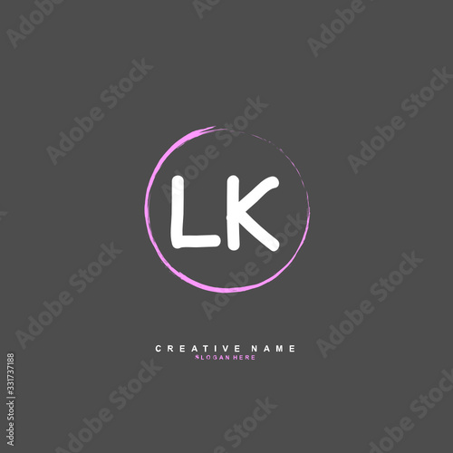Free Download L K LK Initial logo template vector. Letter logo concept - GFXLoad