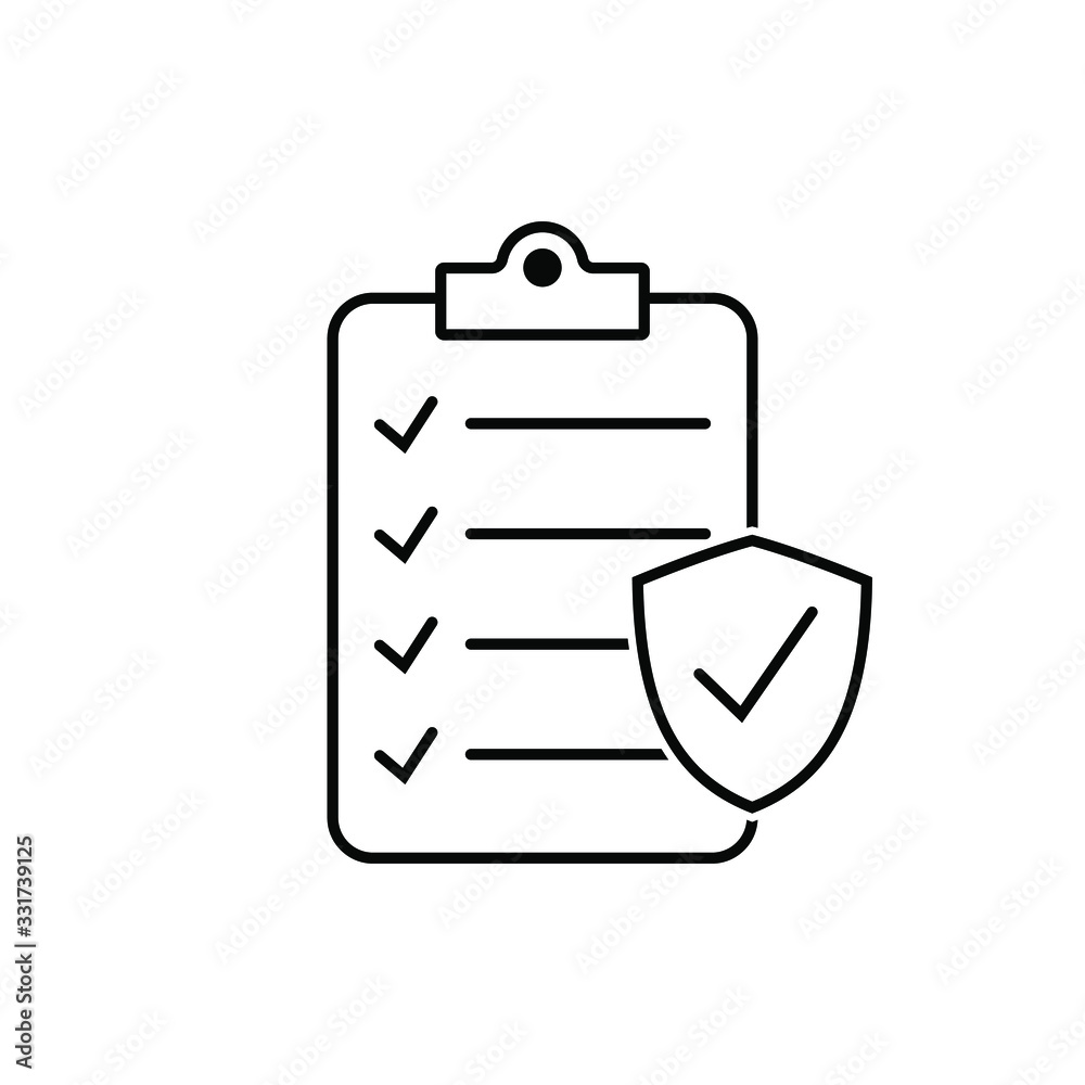 Insurance policy icon, vector icon isolated on white background Insurance policy icon, vector icon isolated on white background