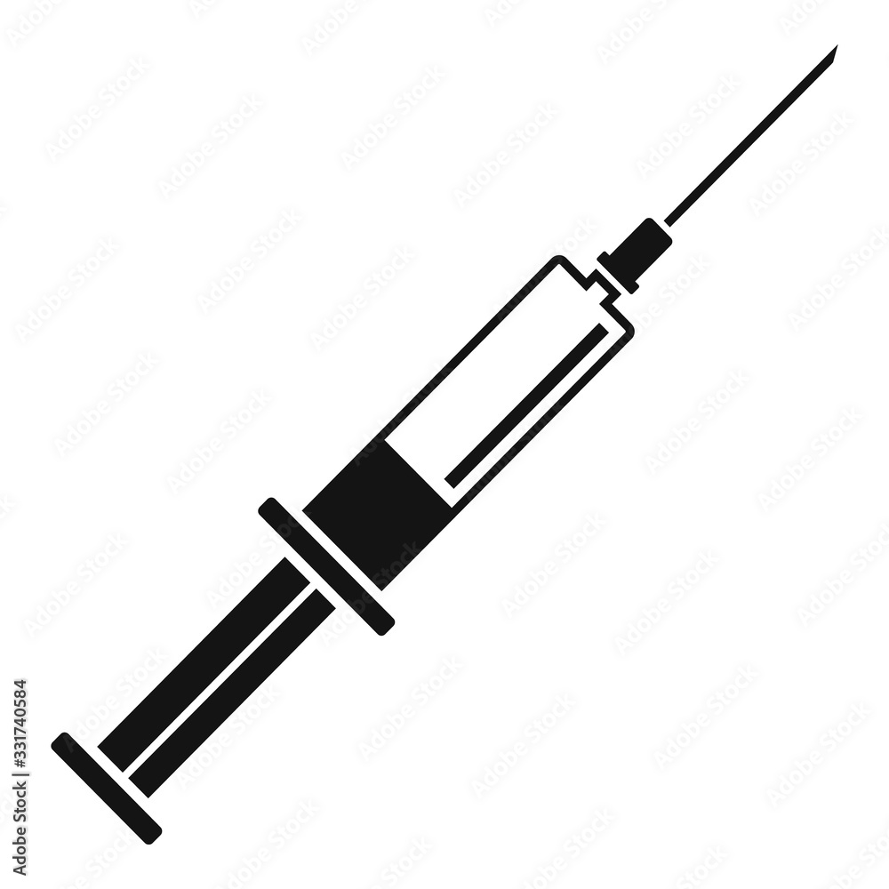 Blood syringe icon. Simple illustration of blood syringe vector icon for web design isolated on white background Blood syringe icon. Simple illustration of blood syringe vector icon for web design isolated on white background