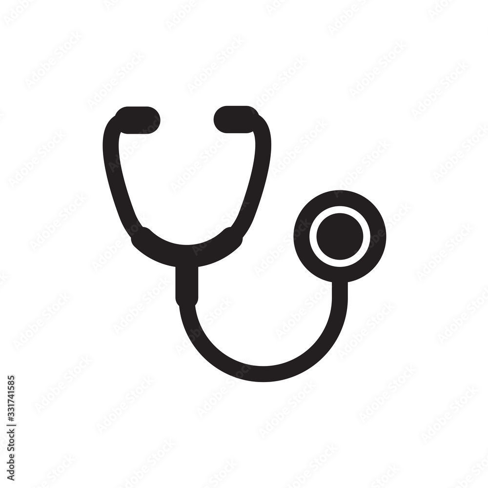 stethoscope icon in trendy flat style stethoscope icon in trendy flat style