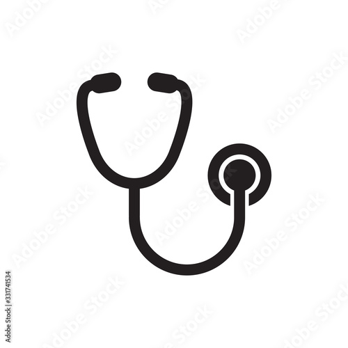 stethoscope icon in trendy flat style